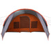 Tunnel Tent 6-Persoon Grijs en Oranje 890 x 470 x 220 cm
