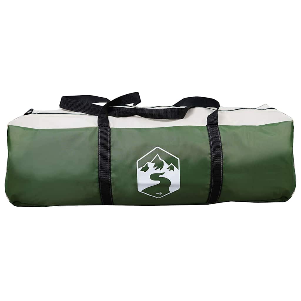 Tunnel Tent 6-Persoon met dak Groen en Wit 700 x 590 x 215 cm