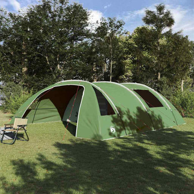 Tunnel Tent 6-Persoon met dak Groen en Wit 700 x 590 x 215 cm