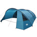Tunnel Tent 6-Persoon met dak Blauw en Grijs 700 x 590 x 215 cm