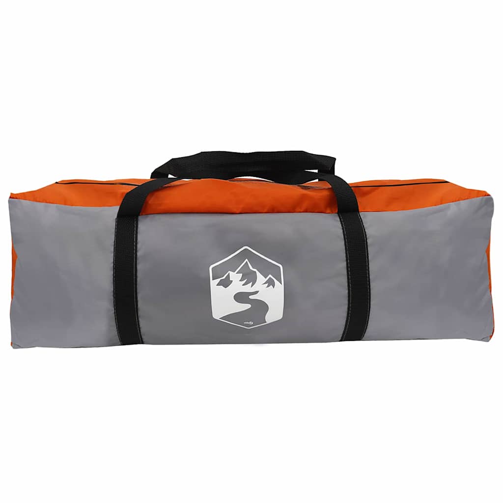 Tunnel Tent 6-Persoon Grijs en Oranje 700 x 590 x 215 cm