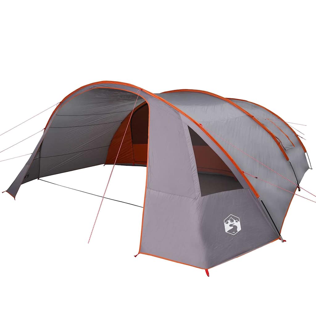 Tunnel Tent 6-Persoon Grijs en Oranje 700 x 590 x 215 cm