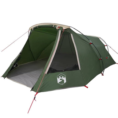 Tunnel Tent 3-Person met dak Groen en Wit 328 x 228 x 115 cm