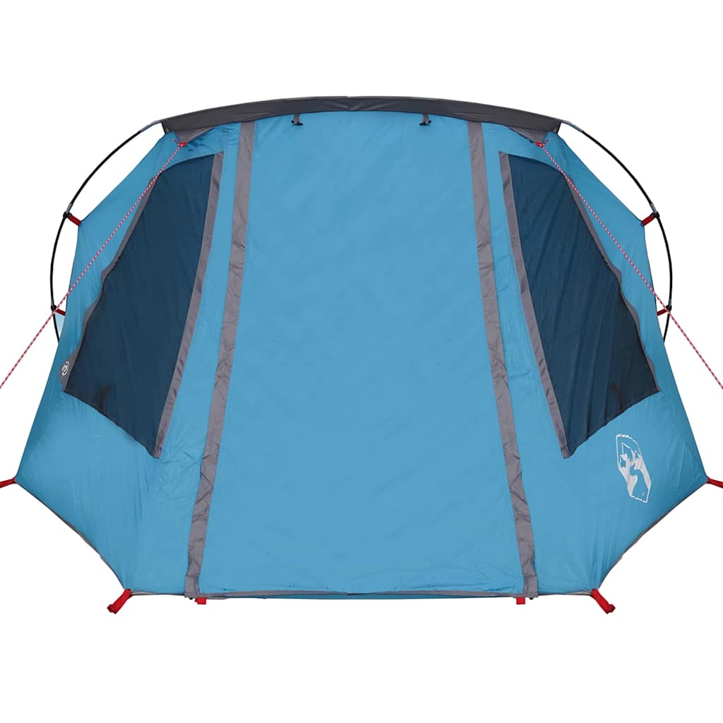 Tunnel Tent 3-Person met dak Blauw en Grijs 328 x 228 x 115 cm