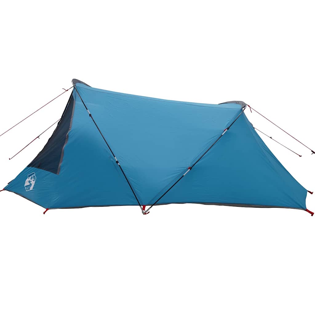 Tunnel Tent 3-Person met dak Blauw en Grijs 328 x 228 x 115 cm