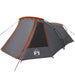 Tunnel Tent 3-Person met dak Grijs en Oranje 328 x 228 x 115 cm