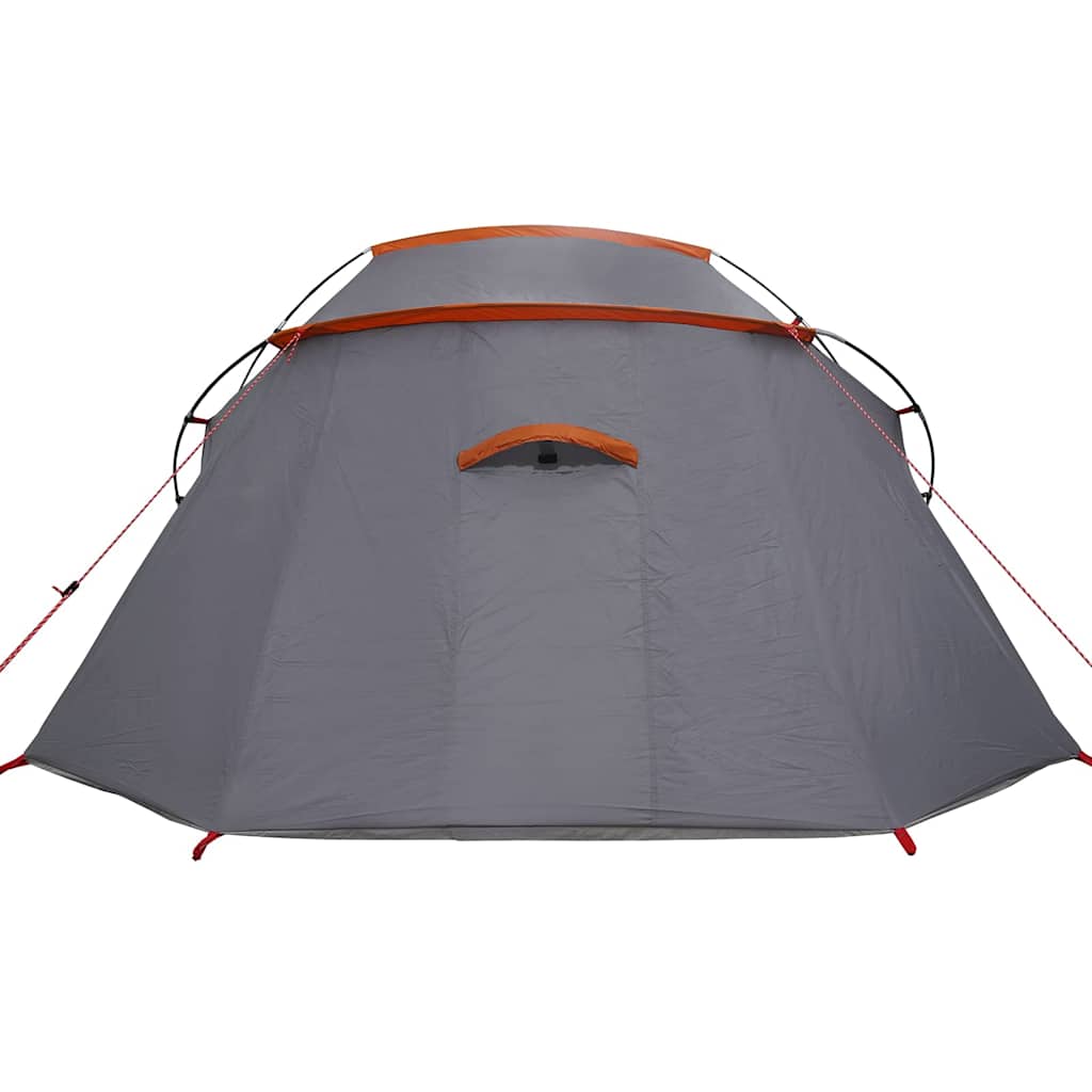 Tunnel Tent 3-Person met dak Grijs en Oranje 328 x 228 x 115 cm