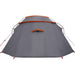 Tunnel Tent 3-Person met dak Grijs en Oranje 328 x 228 x 115 cm