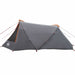 Tunnel Tent 3-Person met dak Grijs en Oranje 328 x 228 x 115 cm