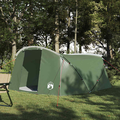 Tunnel Tent 4-Person met dak Groen en Wit 318 x 275 x 140 cm
