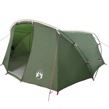 Tunnel Tent 4-Person met dak Groen en Wit 318 x 275 x 140 cm