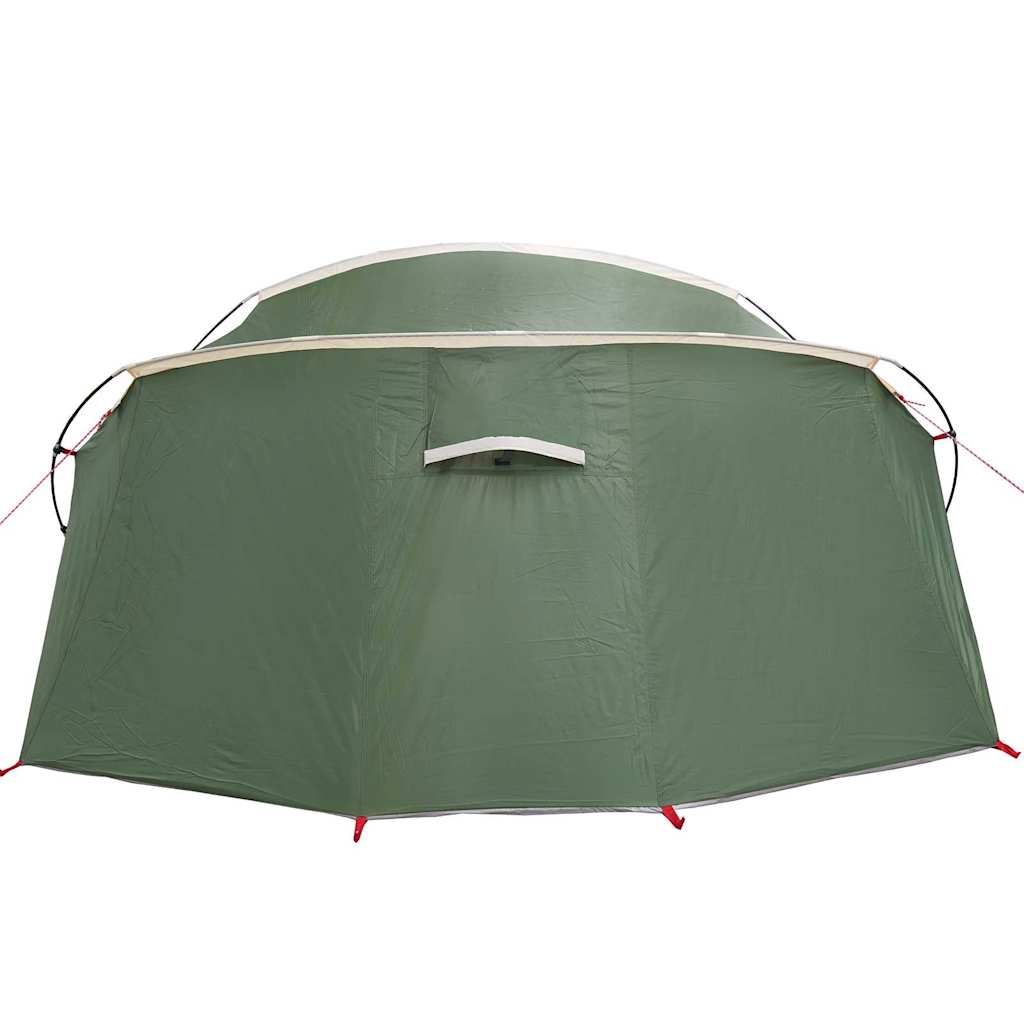 Tunnel Tent 4-Person met dak Groen en Wit 318 x 275 x 140 cm