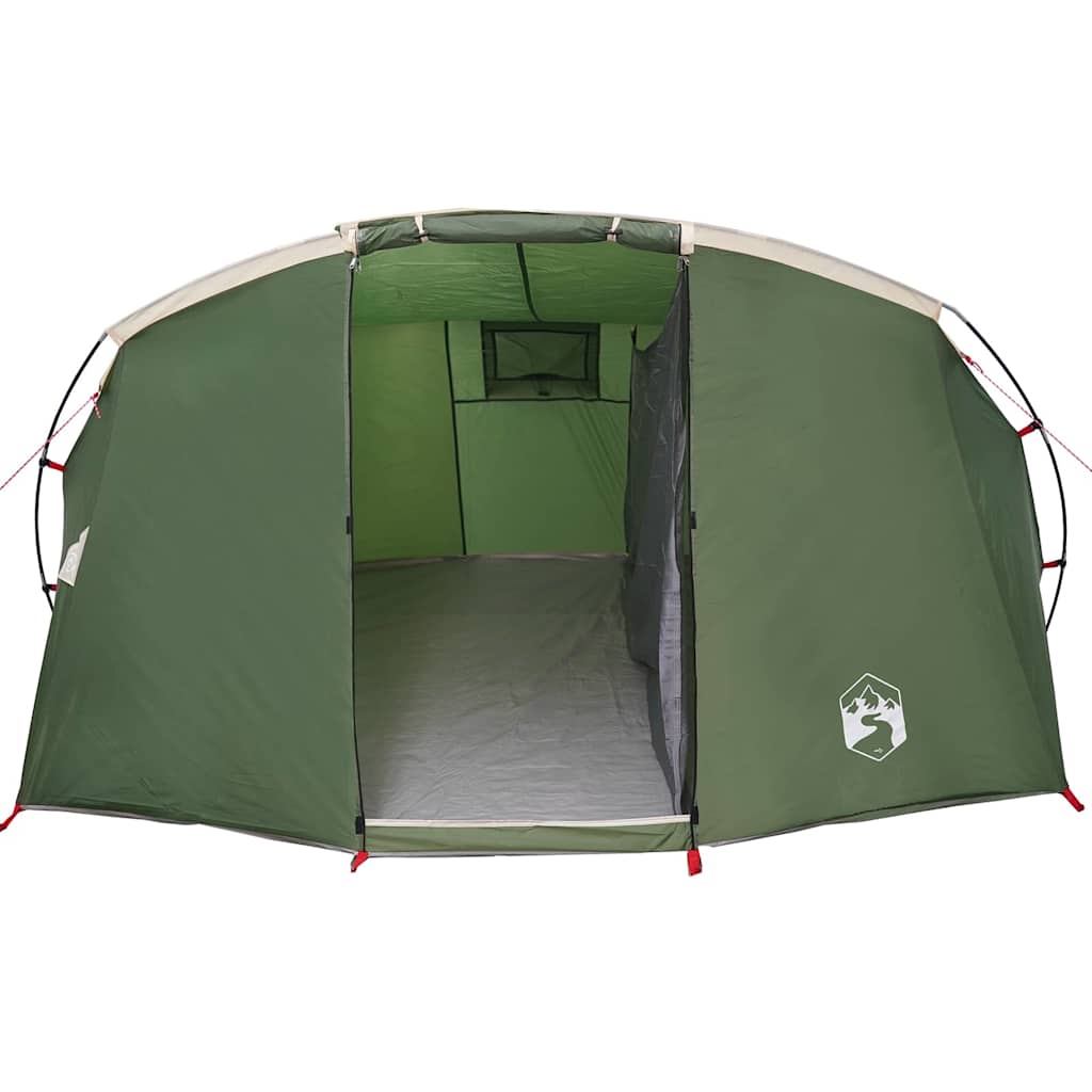 Tunnel Tent 4-Person met dak Groen en Wit 318 x 275 x 140 cm