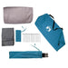 Tunnel Tent 4-Person met dak Blauw en Grijs 318 x 275 x 140 cm