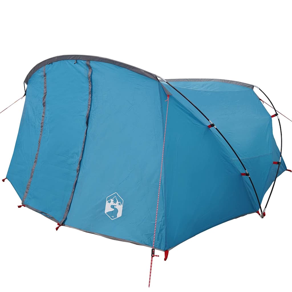 Tunnel Tent 4-Person met dak Blauw en Grijs 318 x 275 x 140 cm