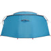 Tunnel Tent 4-Person met dak Blauw en Grijs 318 x 275 x 140 cm