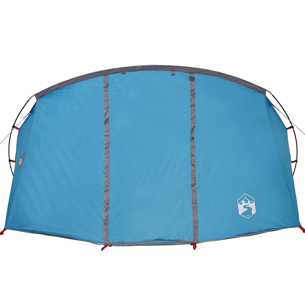 Tunnel Tent 4-Person met dak Blauw en Grijs 318 x 275 x 140 cm