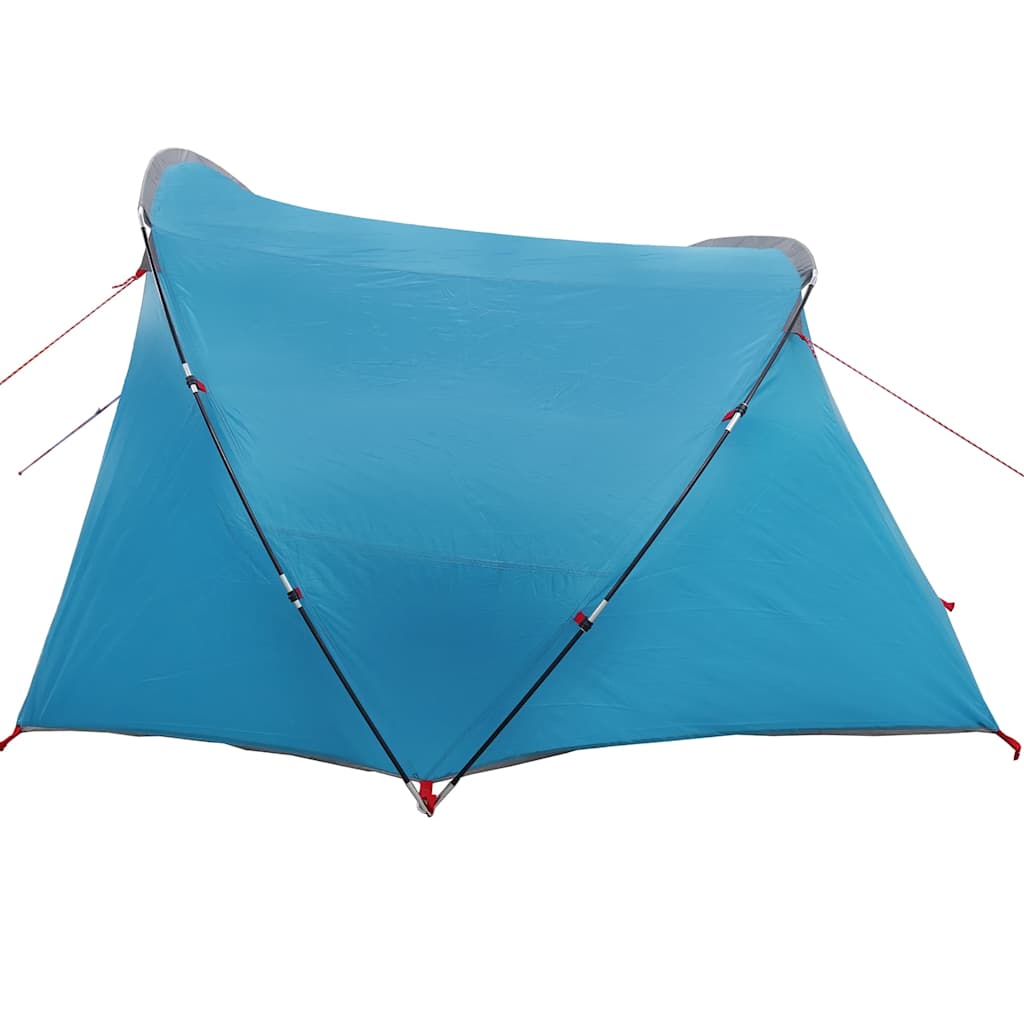 Tunnel Tent 4-Person met dak Blauw en Grijs 318 x 275 x 140 cm