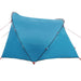 Tunnel Tent 4-Person met dak Blauw en Grijs 318 x 275 x 140 cm