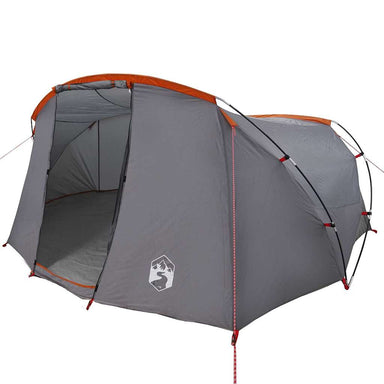 Tunnel Tent 4-Person met dak Grijs en Oranje 318 x 275 x 140 cm