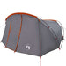 Tunnel Tent 4-Person met dak Grijs en Oranje 318 x 275 x 140 cm