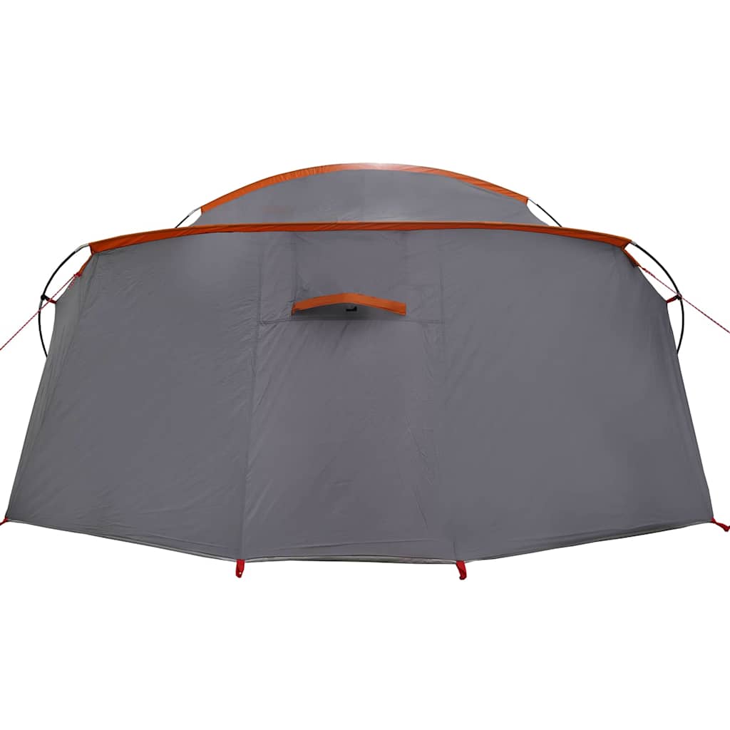 Tunnel Tent 4-Person met dak Grijs en Oranje 318 x 275 x 140 cm
