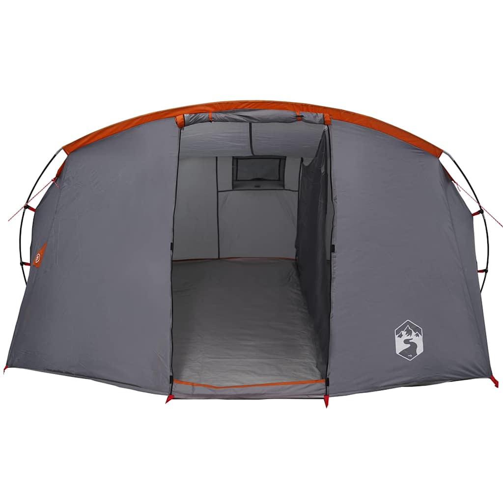 Tunnel Tent 4-Person met dak Grijs en Oranje 318 x 275 x 140 cm