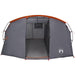 Tunnel Tent 4-Person met dak Grijs en Oranje 318 x 275 x 140 cm