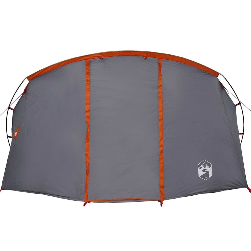 Tunnel Tent 4-Person met dak Grijs en Oranje 318 x 275 x 140 cm