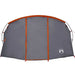 Tunnel Tent 4-Person met dak Grijs en Oranje 318 x 275 x 140 cm