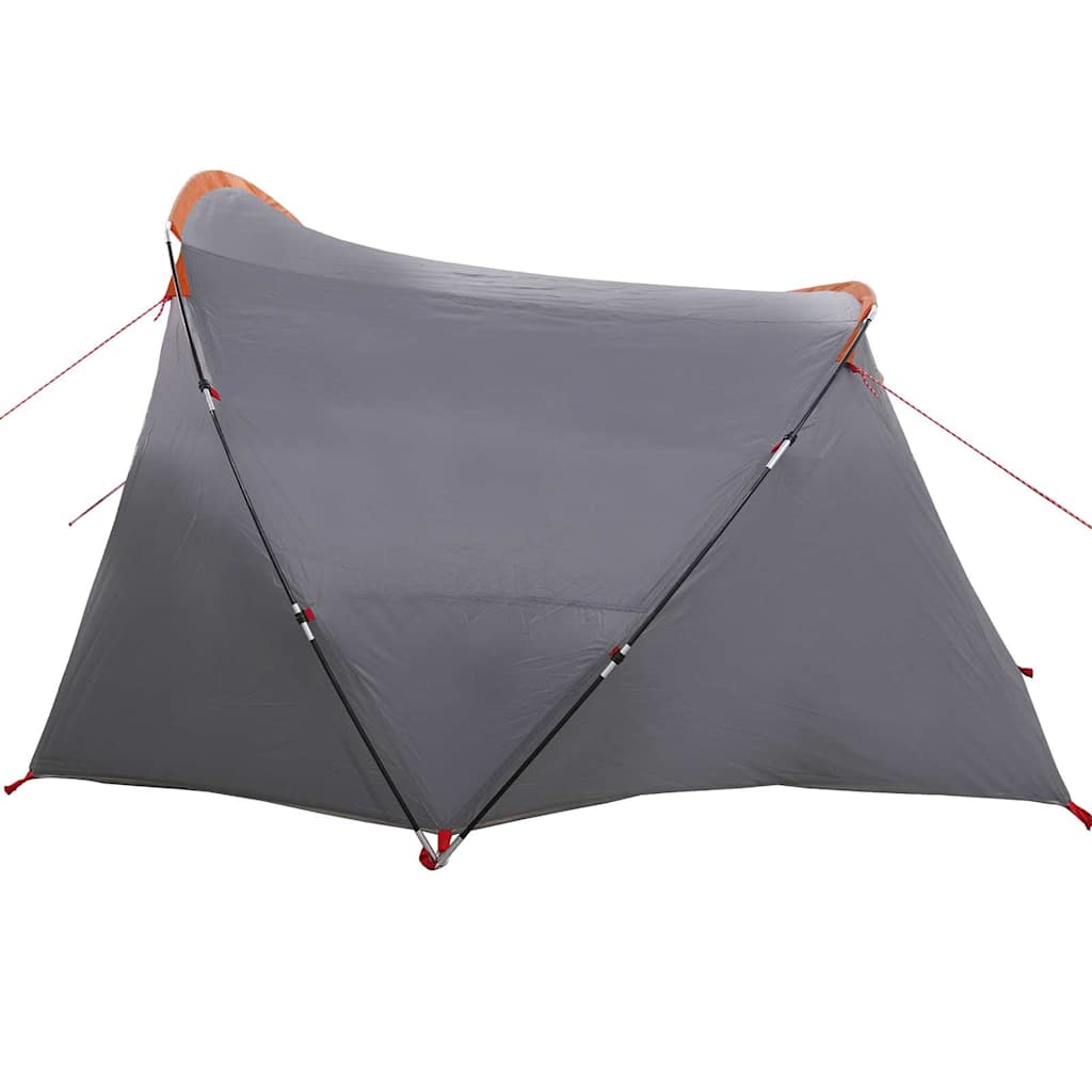 Tunnel Tent 4-Person met dak Grijs en Oranje 318 x 275 x 140 cm