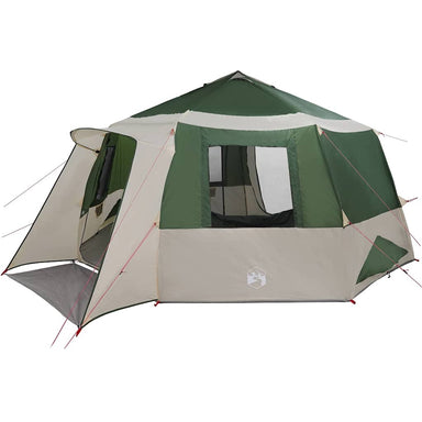 Cabin Tent 12-Person met dak Groen en Grijs 500 x 500 x 294 cm