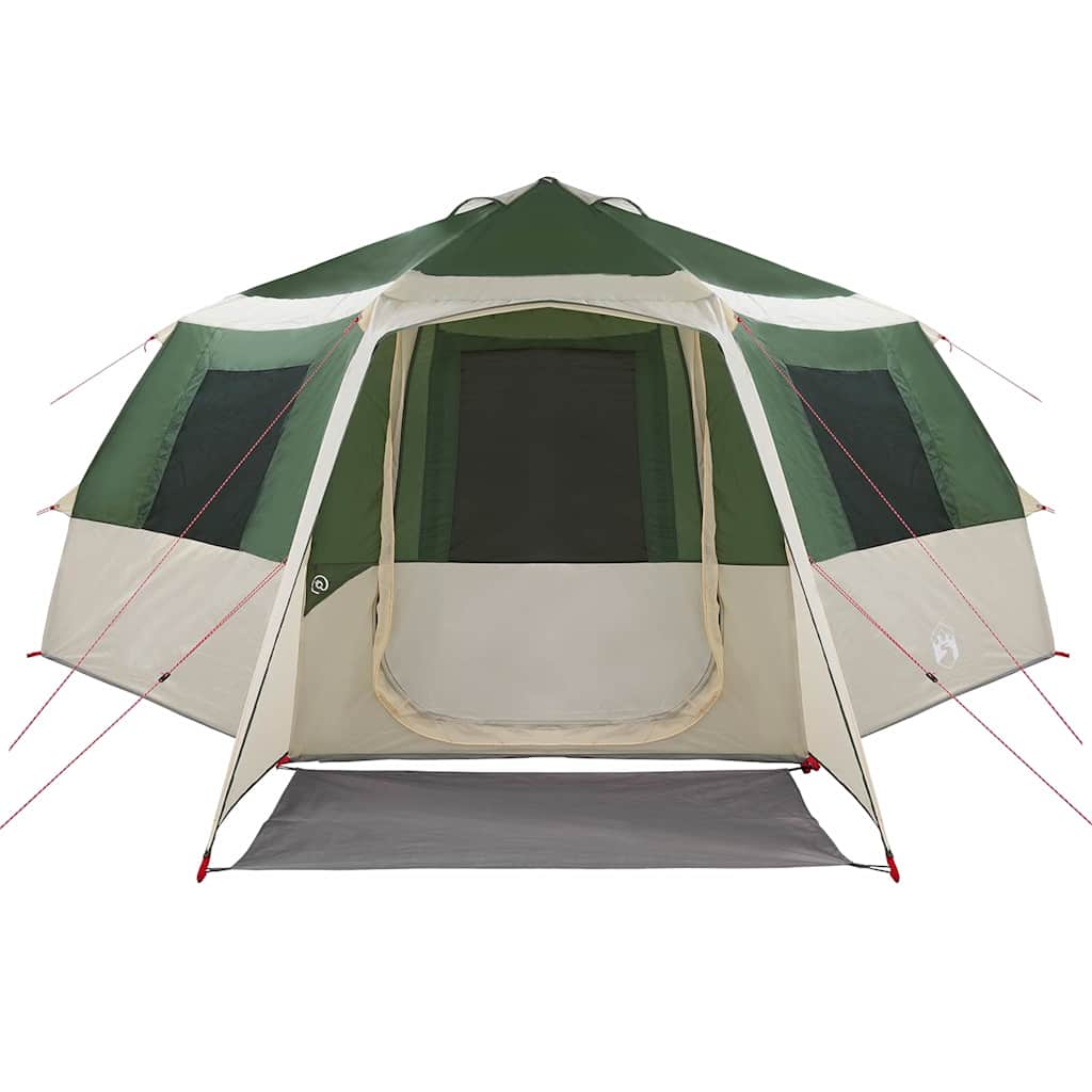 Cabin Tent 12-Person met dak Groen en Grijs 500 x 500 x 294 cm