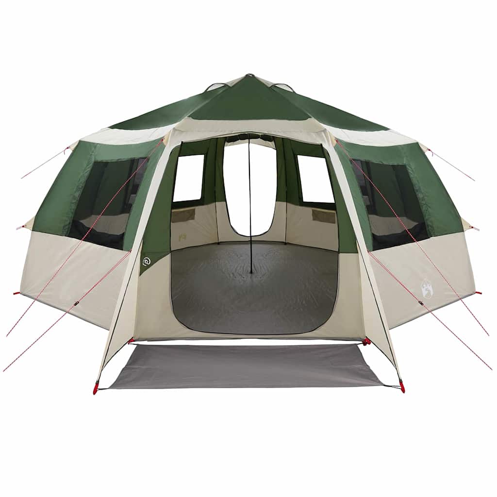 Cabin Tent 12-Person met dak Groen en Grijs 500 x 500 x 294 cm