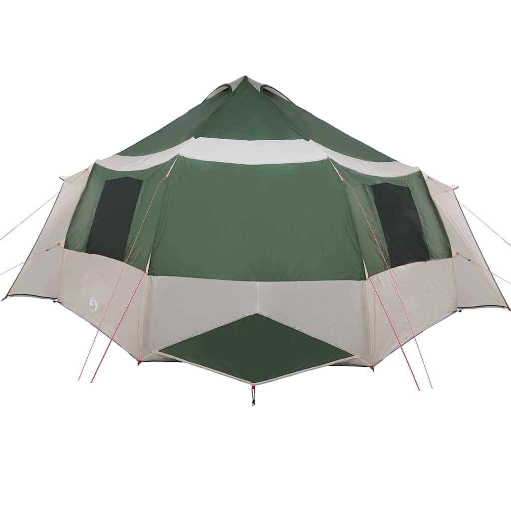Cabin Tent 12-Person met dak Groen en Grijs 500 x 500 x 294 cm