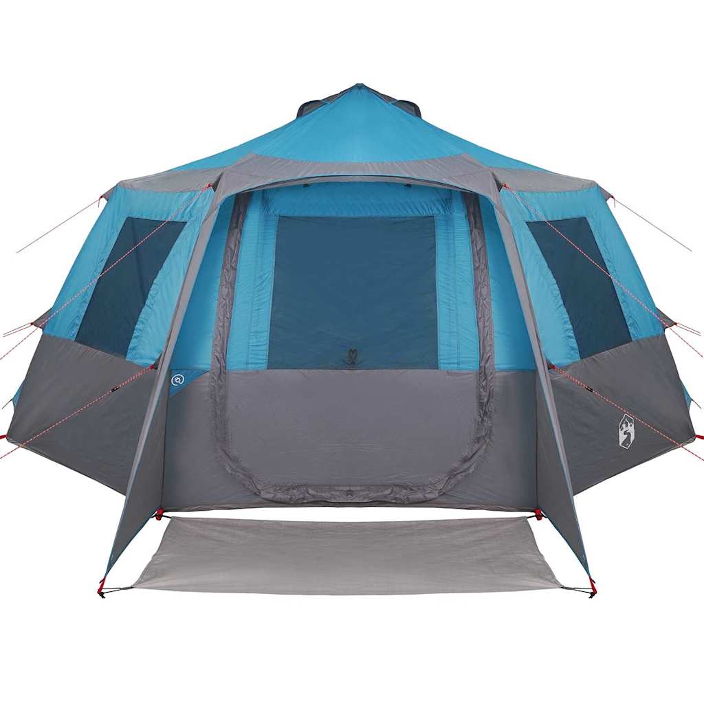 Cabin Tent 12-Person met dak Blauw en Grijs 500 x 500 x 294 cm