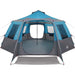 Cabin Tent 12-Person met dak Blauw en Grijs 500 x 500 x 294 cm