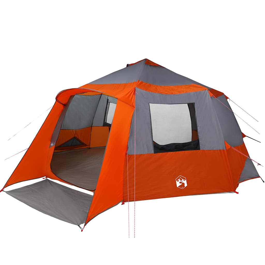 Cabin Tent 12-Person met dak Grijs en Oranje 500 x 500 x 294 cm