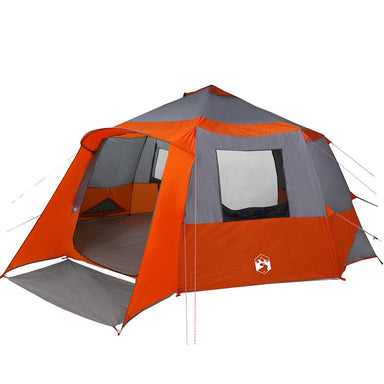 Cabin Tent 12-Person met dak Grijs en Oranje 500 x 500 x 294 cm