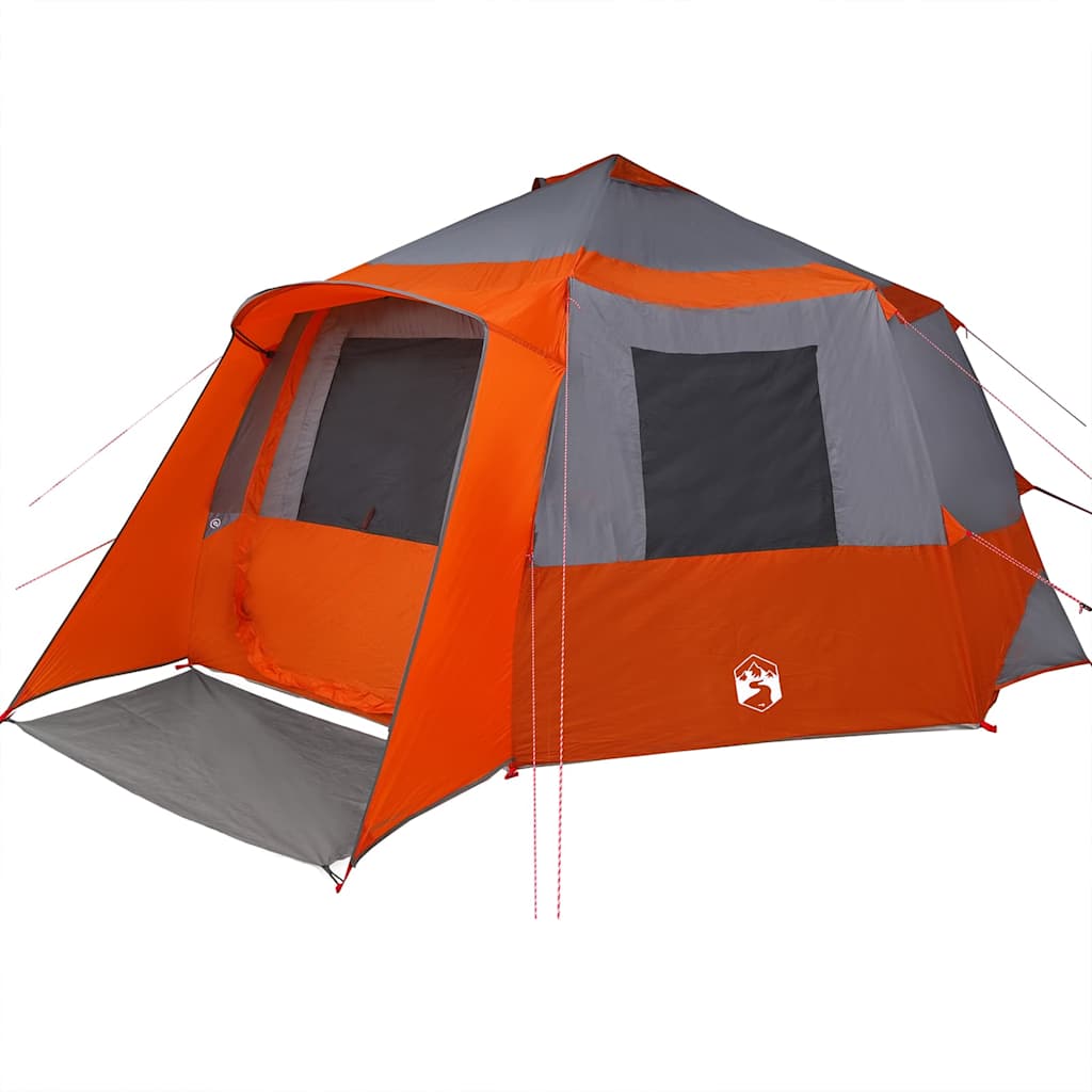 Cabin Tent 12-Person met dak Grijs en Oranje 500 x 500 x 294 cm