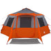 Cabin Tent 12-Person met dak Grijs en Oranje 500 x 500 x 294 cm