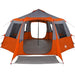 Cabin Tent 12-Person met dak Grijs en Oranje 500 x 500 x 294 cm