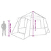 Cabin Tent 12-Person met dak Grijs en Oranje 500 x 500 x 294 cm