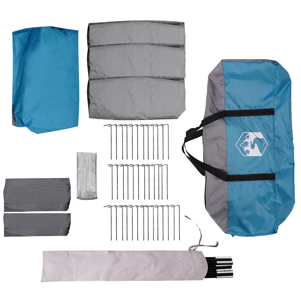 Familietent voor 12 Personen Blauw en Grijs 760 x 645 x 230 cm