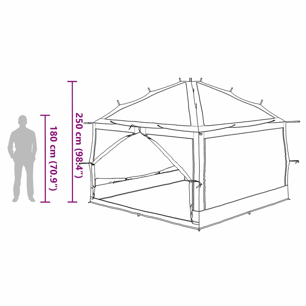 Binnen tent voor 7 Personen 7-persoons Blauw en Grijs
