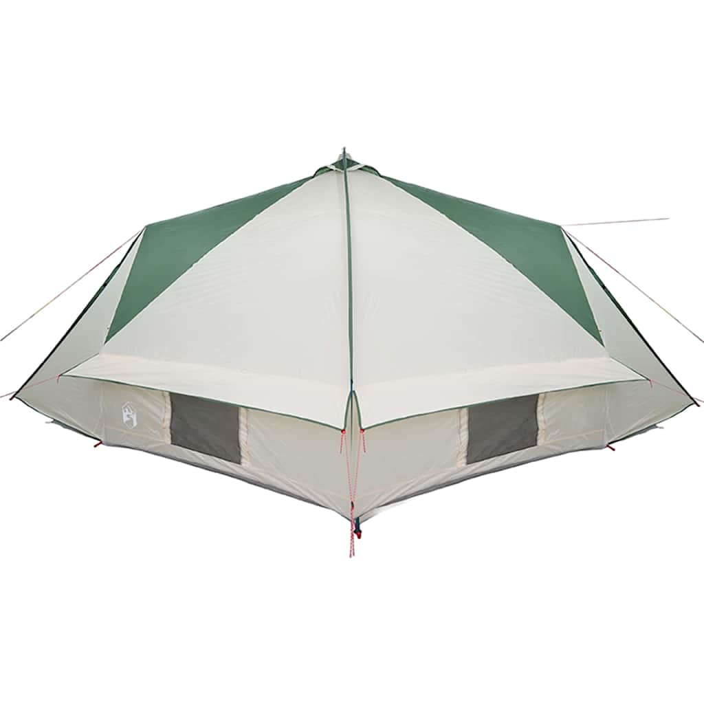 Teepee Tent voor 10 Personen 10-persoons Groen en Wit