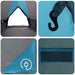 Teepee Tent voor 10 Personen 10-persoons Blauw en Grijs