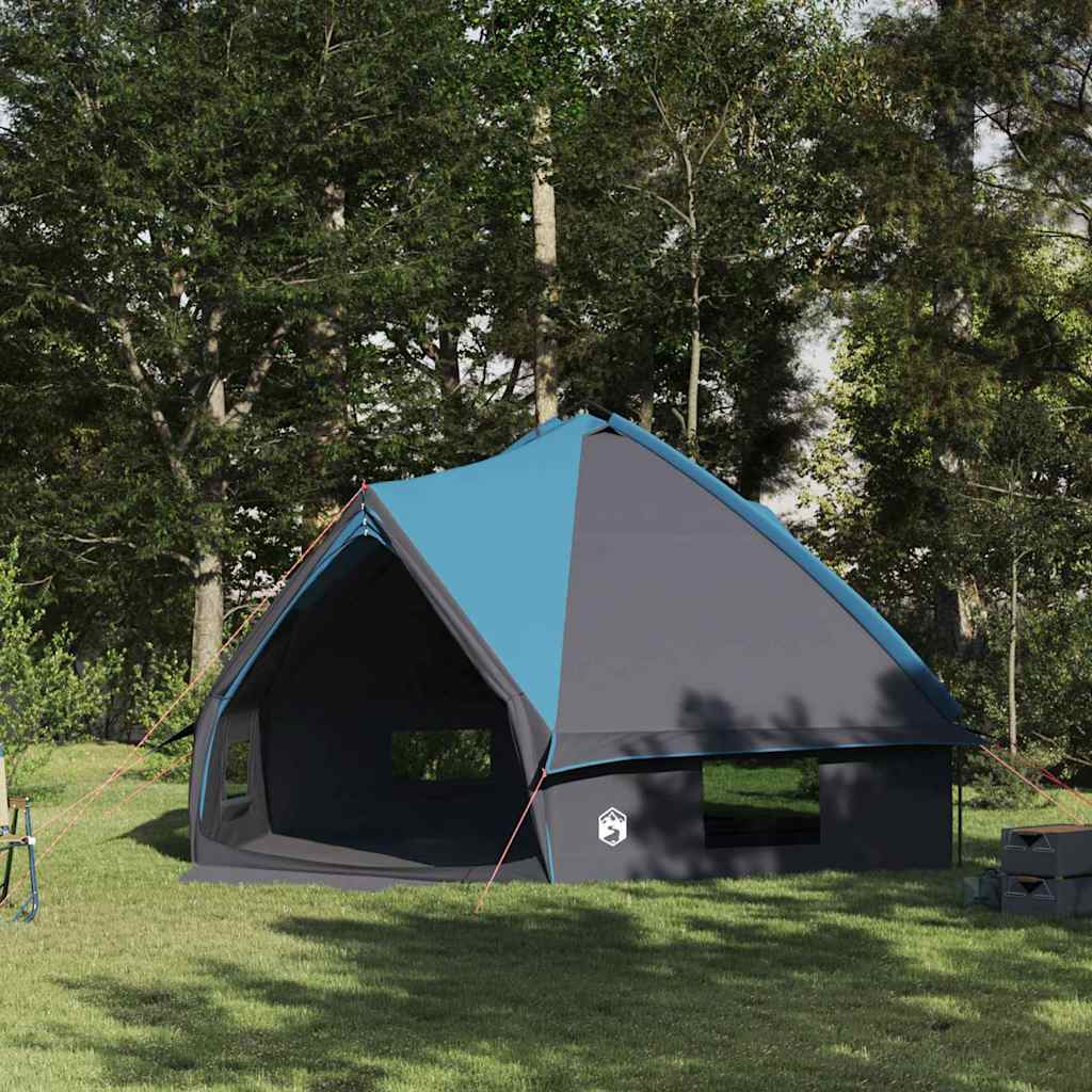 Teepee Tent voor 10 Personen 10-persoons Blauw en Grijs