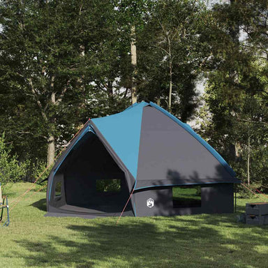 Teepee Tent voor 10 Personen 10-persoons Blauw en Grijs