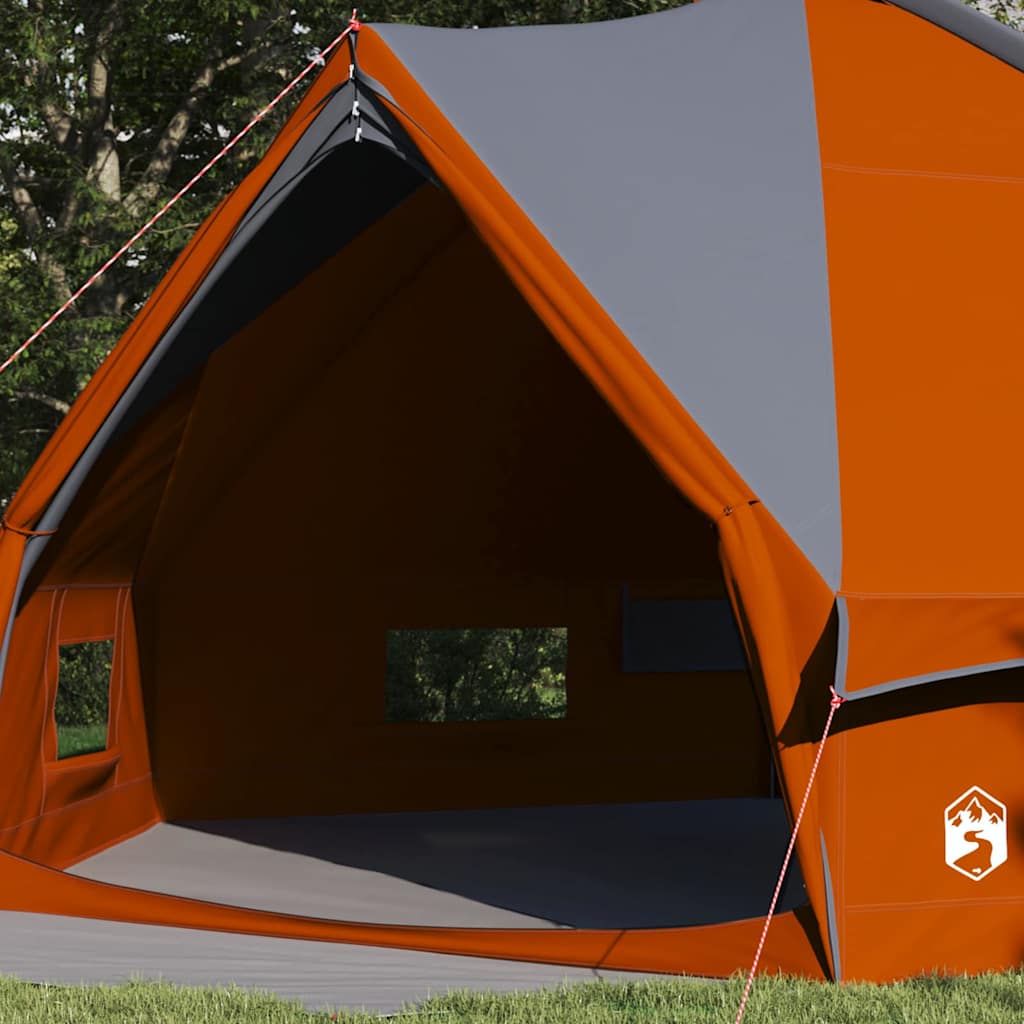 Teepee Tent voor 10 Personen 10-persoons Grijs en Oranje